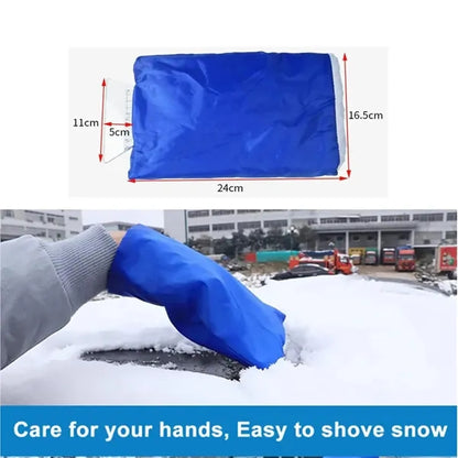 Car Window Ice Scraper With Gloves