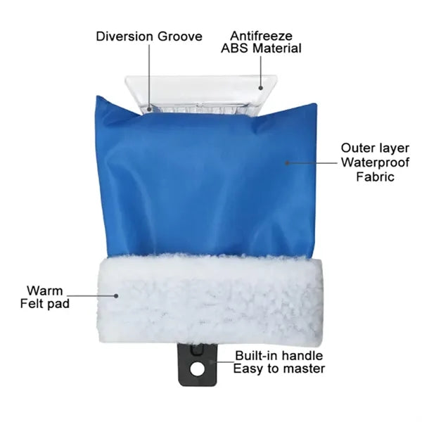 Car Window Ice Scraper With Gloves