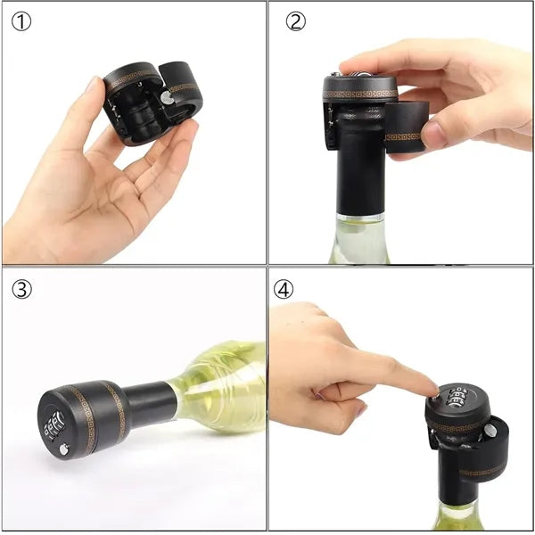 Combination Lock for Wine and Liquor Bottle