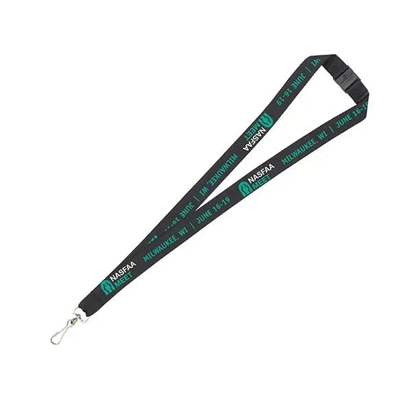 3/4" Import Air Ship Recycled RPET Silkscreen Lanyard