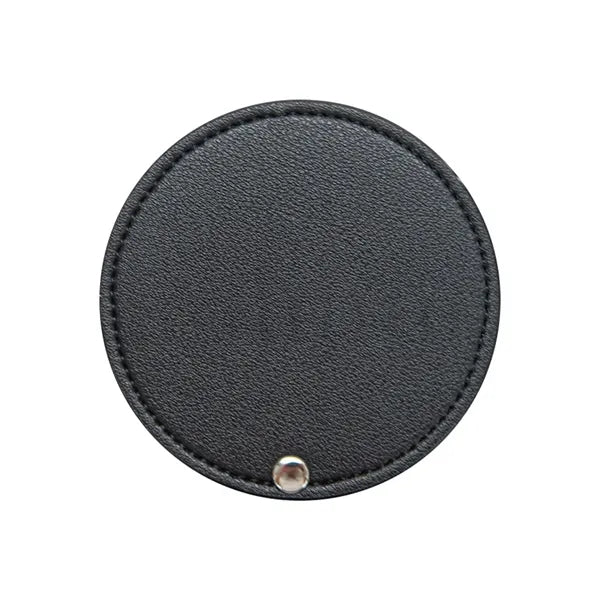 Round Leather Rotating Makeup Mirror