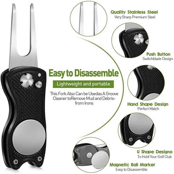 Stainless Steel Foldable Golf Divot Tool