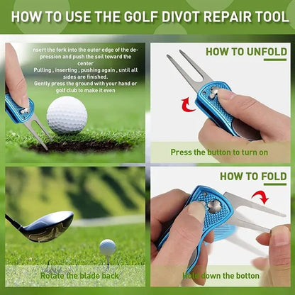 Stainless Steel Foldable Golf Divot Tool
