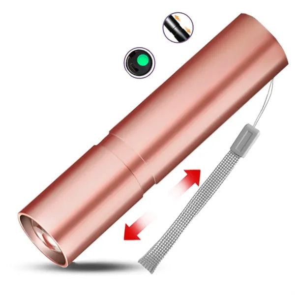 Rechargeable Telescopic Zoom LED Flashlight