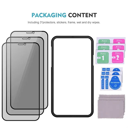 3 Packs Clear Tempered Glass Screen Protector For Cellphone