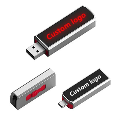 Light Up Dual USB Flash Drive with OTG USB-C