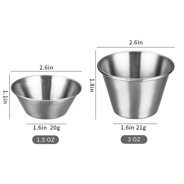 Stainless Steel Sauce and Dip Cups