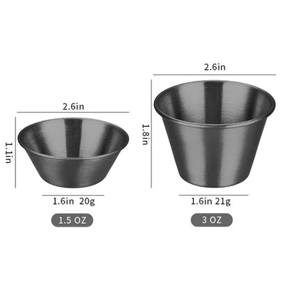 Stainless Steel Sauce and Dip Cups