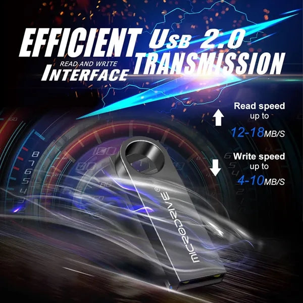 High-Speed USB 3.0 Metal Flash Drive with Keychain
