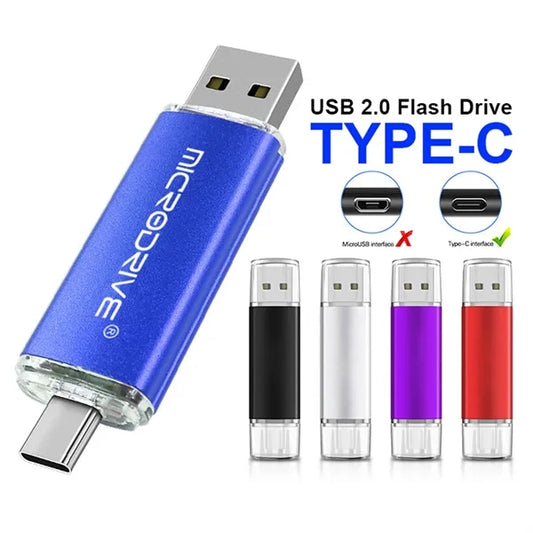 Dual Interface Metal USB C Flash Drive