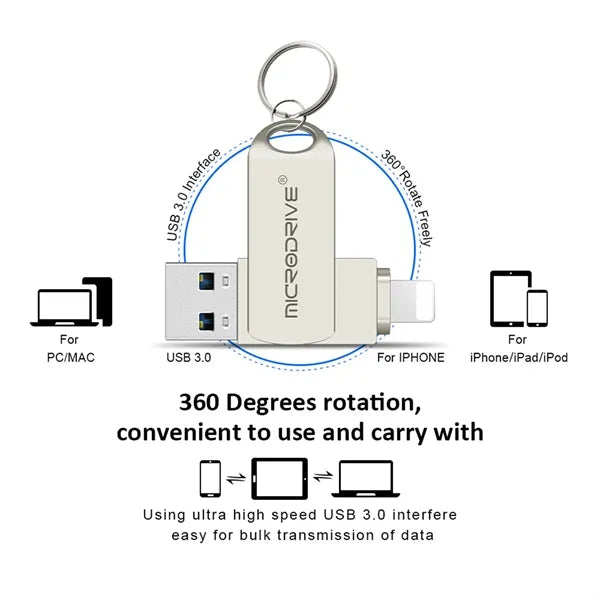 Dual Interface Metal USB 3.0 Flash Drive