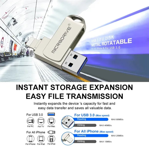 Dual Interface Metal USB 3.0 Flash Drive