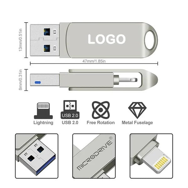 Dual Interface Metal USB 3.0 Flash Drive