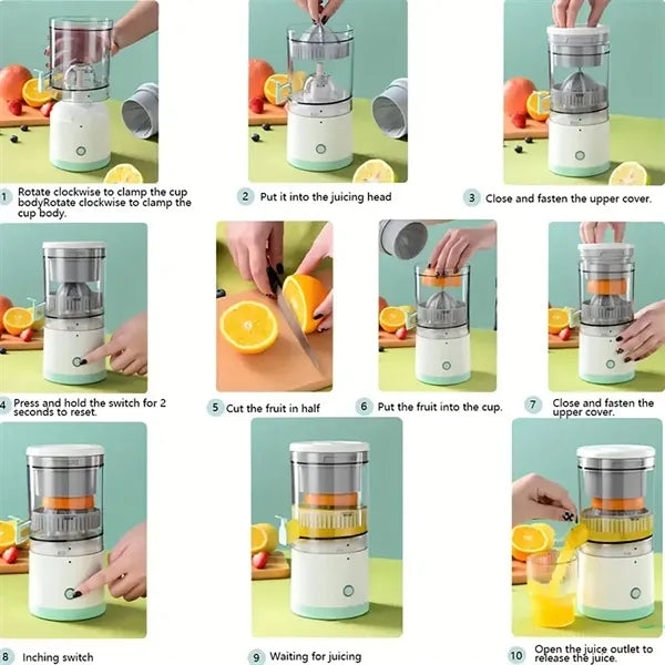 Portable Citrus Juicer With Usb Charging