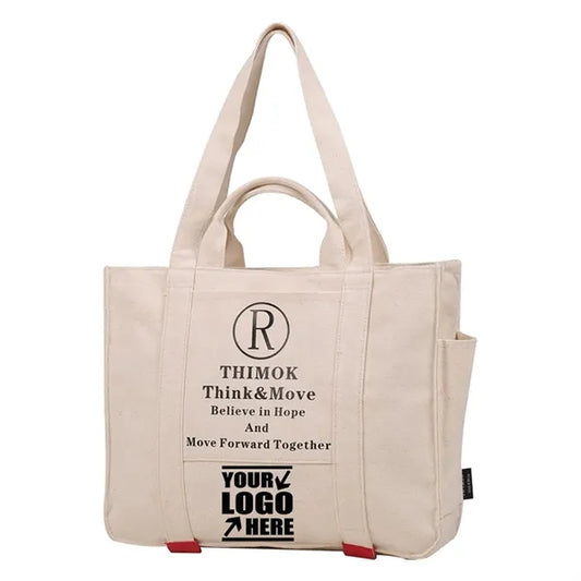 Letter Print Shoulder Tote Bag