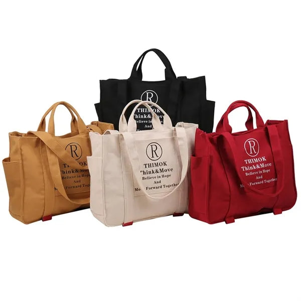 Letter Print Shoulder Tote Bag
