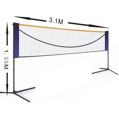 Portable Adjustable Height Badminton Net Set