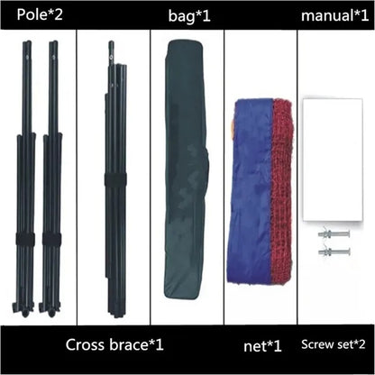 Portable Adjustable Height Badminton Net Set