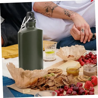 Outdoor Flat Kettle Carry Camping With Hook Sports