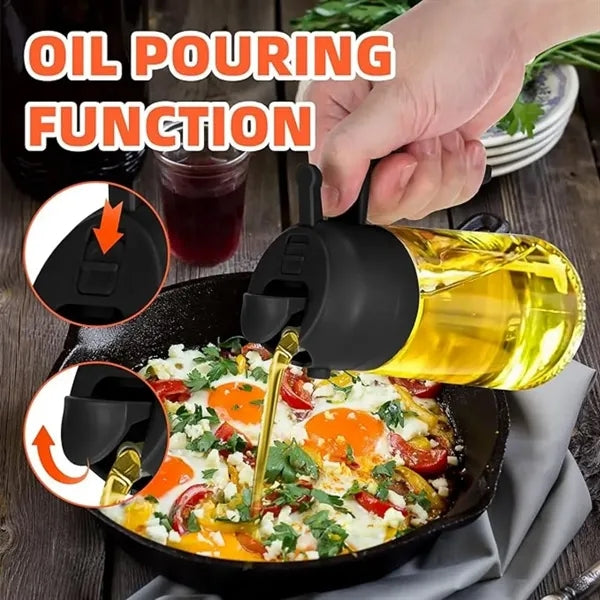 2-In-1 Olive Oil Dispenser Bottle And Sprayer