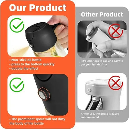 2-In-1 Olive Oil Dispenser Bottle And Sprayer