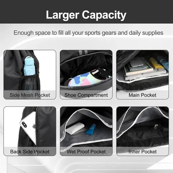 Sports Swim Gym Drawstring Backpack