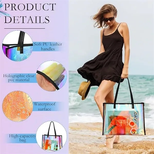 Iridescent Clear Tote Bags