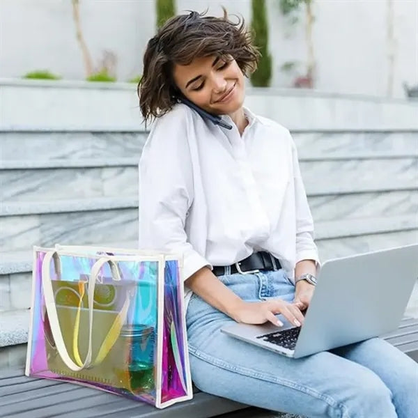 Iridescent Clear Tote Bags