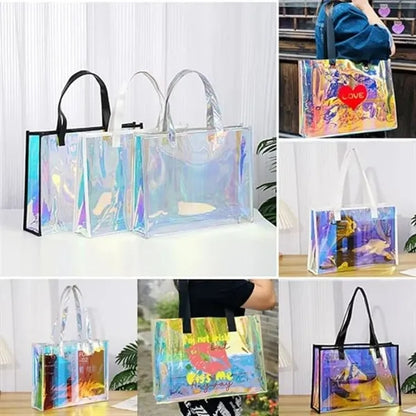 Iridescent Clear Tote Bags