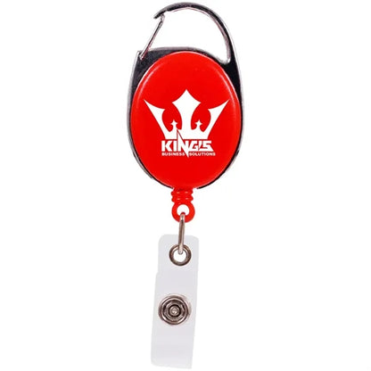 Oval Carabiner Retractable Badge Reel