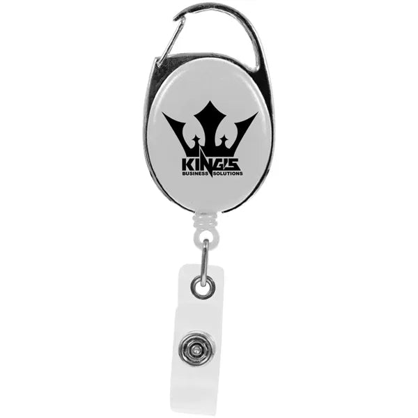 Oval Carabiner Retractable Badge Reel