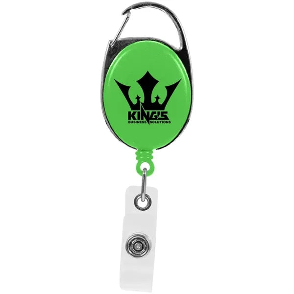 Oval Carabiner Retractable Badge Reel