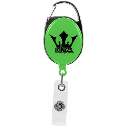 Oval Carabiner Retractable Badge Reel