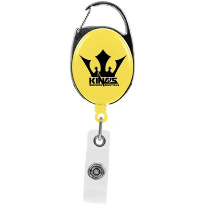 Oval Carabiner Retractable Badge Reel