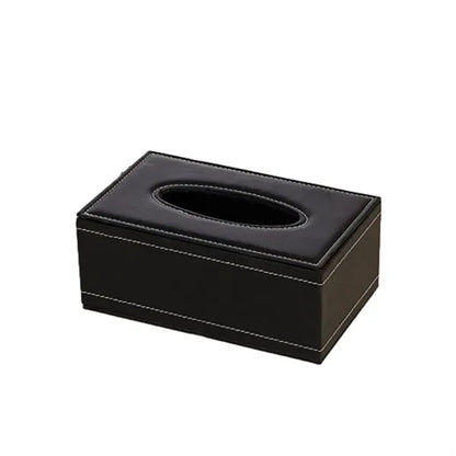 Rectangle Removable Pu Leather Facial Tissue Paper Box