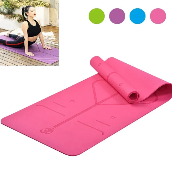 High Quality Eco Position Line Non-Slip Yoga Mat