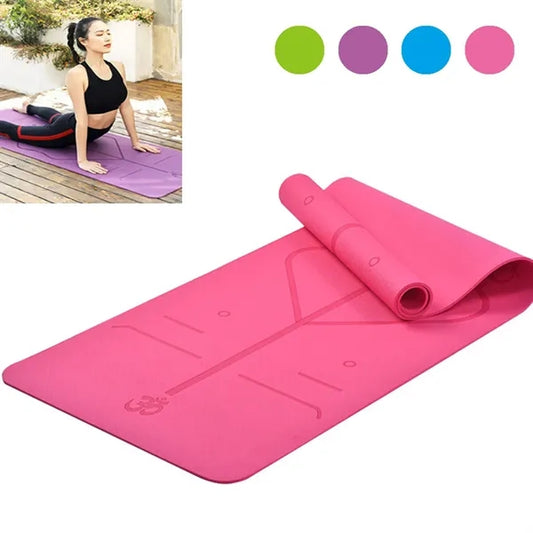 High Quality Eco Position Line Non-Slip Yoga Mat