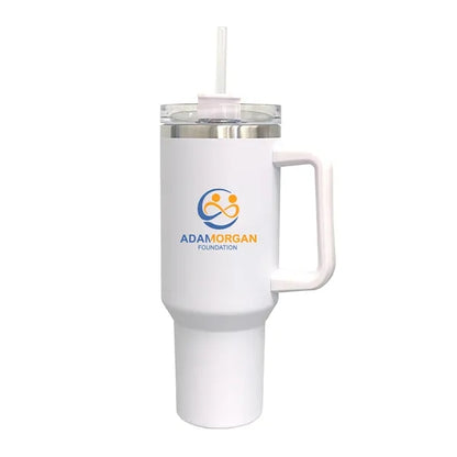 40 oz. Stainless Vacuum Insulated Mug w/ Handle, Lid & Straw