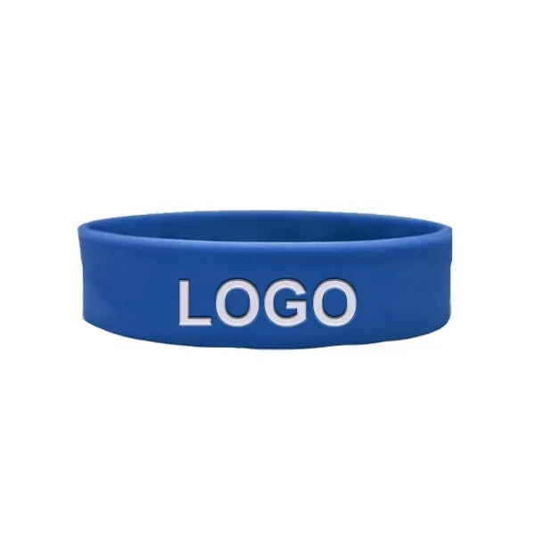 3/4 inch Color Filled Debossed Wristband-H