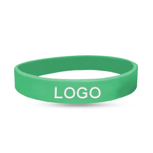 1/2 inch Color Filled Debossed Wristband-H