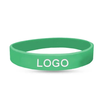1/2 inch Color Filled Debossed Wristband-H