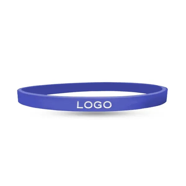 1/4" Debossed Color Filled Wristband-H
