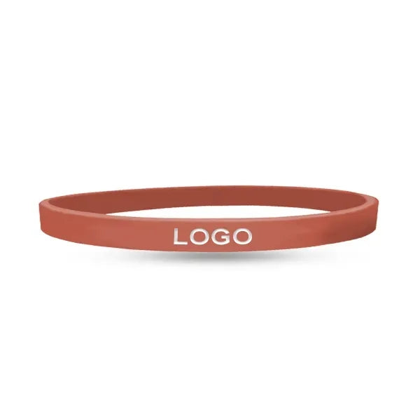 1/4 inch Color Filled Debossed Wristband-H