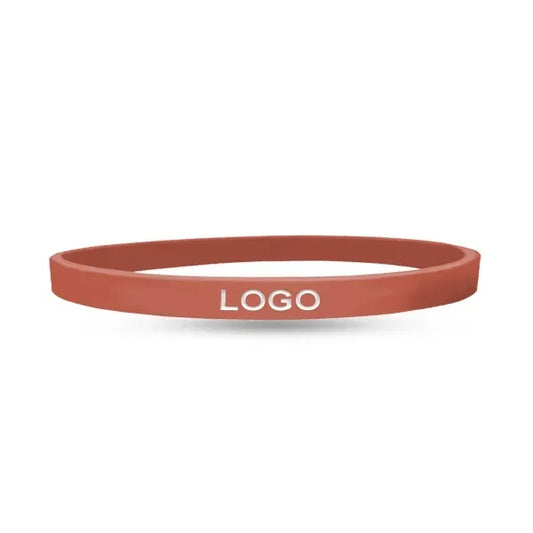 1/4 inch Color Filled Debossed Wristband-H