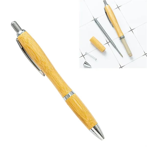 Bamboo Retractable Ballpoint Pen