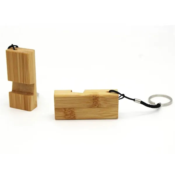 Bamboo Phone Holder with Key Chain