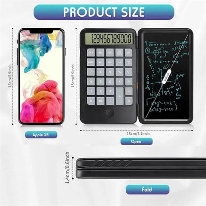 Rechargeable Calculator with Erasable Writing Table