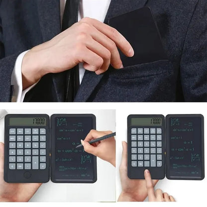 Rechargeable Calculator with Erasable Writing Table