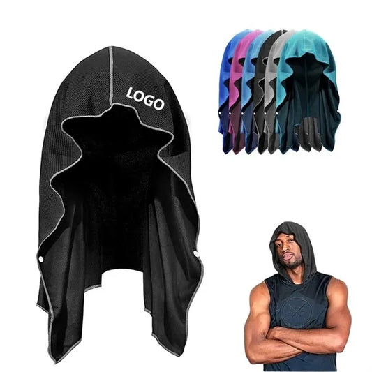 UPF 50 Sun Protection Cooling Hoodie Towel