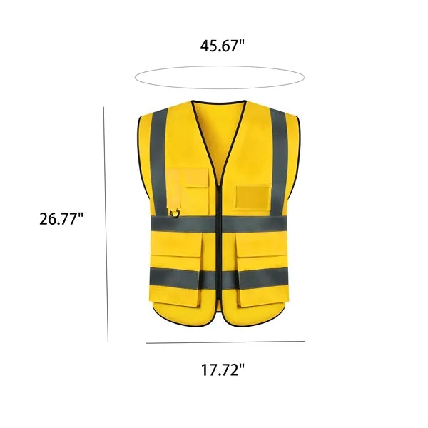 Reflective Night Vest With Multiple Pockets